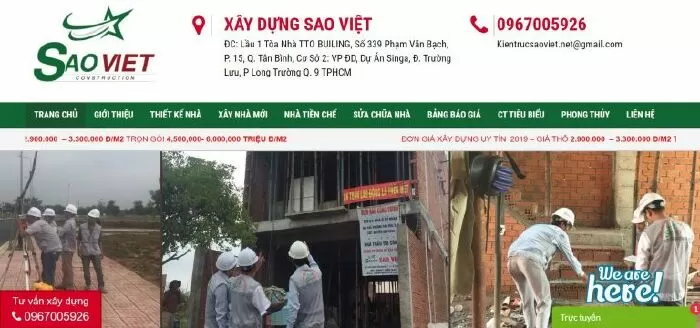 Địa chỉ công ty sửa chữa nhà tại TP HCM - Sao Việt