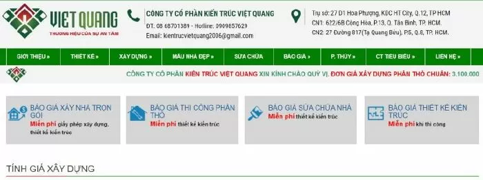 Công ty xây dựng nhà tại Tp HCM - Việt Quang