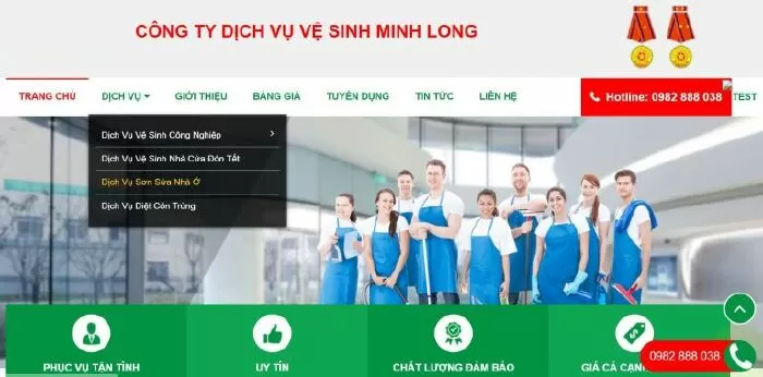 Địa chỉ công ty vệ sinh công nghiệp tại Tp HCM - Minh Long