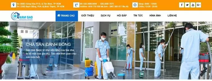Địa chỉ công ty vệ sinh công nghiệp tại Tp HCM - Năm Sao