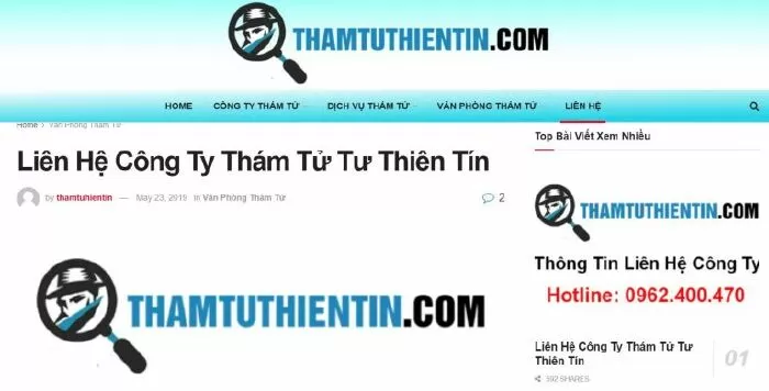 Địa chỉ văn phòng thám tử tại Tp HCM - Thiên Tín