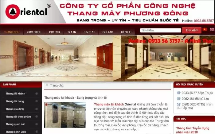 Địa chỉ cung cấp thang máy tại Tp HCM - Phương Đông
