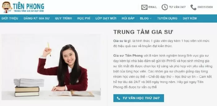 Trung tâm gia sư tại Tp HCM - Tiên Phong