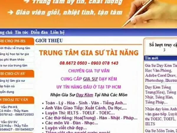 Trung tâm gia sư tại Tp HCM - Gia sư Tài Năng