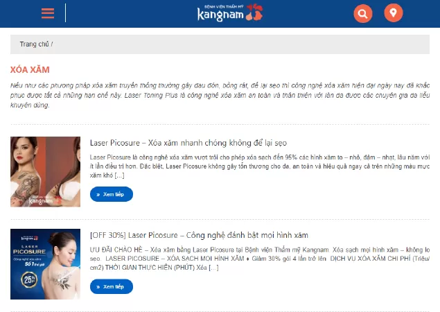 Địa chỉ xóa xăm tại Tp HCM an toàn nhất - Kang Nam
