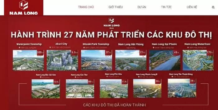 Công ty bất động sản tại Việt Nam - Nam Long
