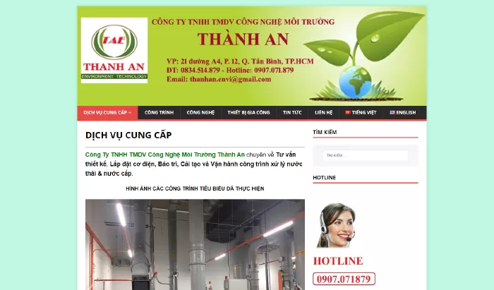 Công ty tư vấn môi trường tại Tp HCM - Thành An