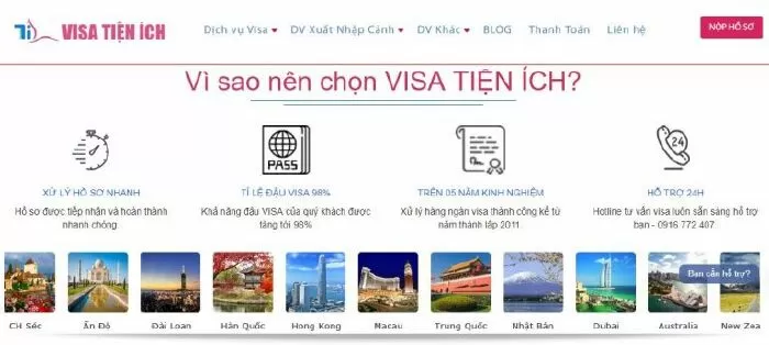 Dịch vụ làm visa tại Tp HCM uy tín an toàn nhất - Visa Tiện Ích