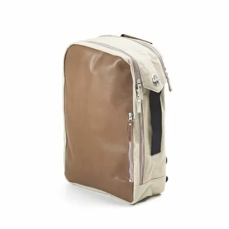Ba lô du lịch tốt nhất cho nam : Qwstion Backpack Brown Leather Canvas