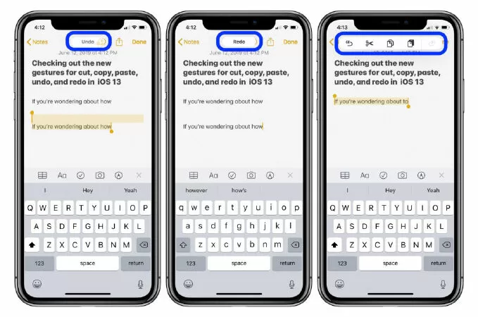 Tính năng nhấn bằng 3 ngón tay để hoàn tác hoặc làm lại trên iPhone