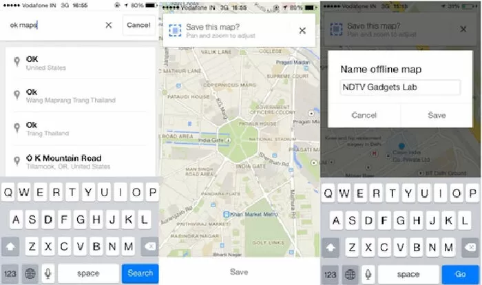 Tính năng sử dụng Google Maps không cần mạng trên iPhone