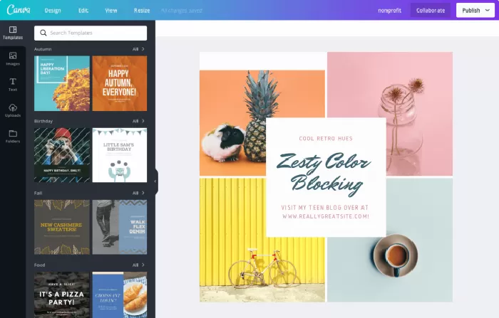 Phần mềm chỉnh sửa ảnh tốt nhất: Canva