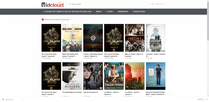 Trang web xem phim online miễn phí: vidcloud