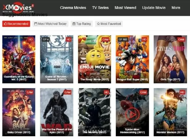 Trang web xem phim online miễn phí: XMovies8