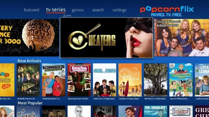 Trang web xem phim online miễn phí: PopcornFlix