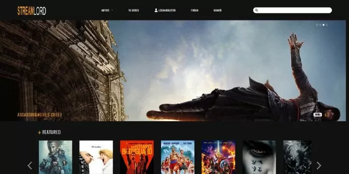 Trang web xem phim online miễn phí: StreamLord