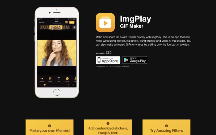 Ứng dụng tạo tập tin GIF: ImgPlay - GIF Maker