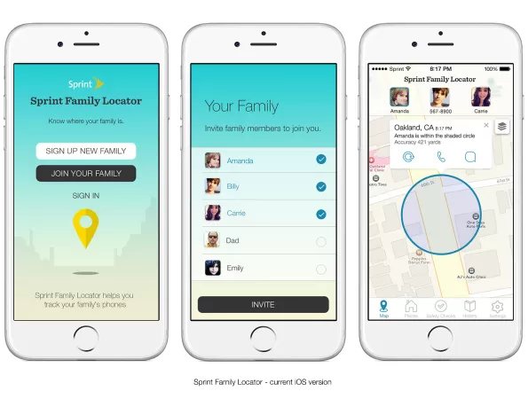 Ứng dụng theo dõi vị trí: Sprint Family Locator