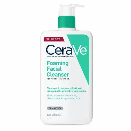 Sữa rửa mặt cho da dầu: Sữa rửa mặt tạo bọt CeraVe