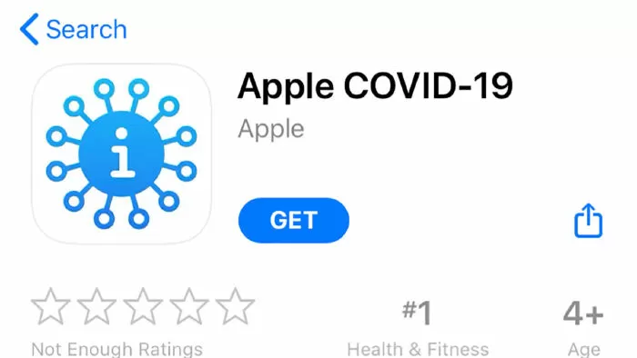 Ứng dụng sức khỏe trên di động tốt nhất: Apple COVID-19