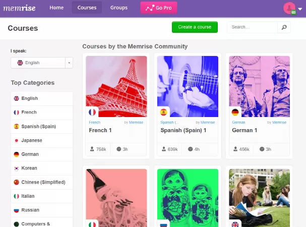 Website học tiếng Nhật tốt nhất: Memrise