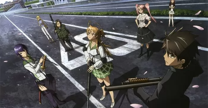 Anime zombie hay nhất: High School of the Dead (2010) (Trường trung học chết chóc)