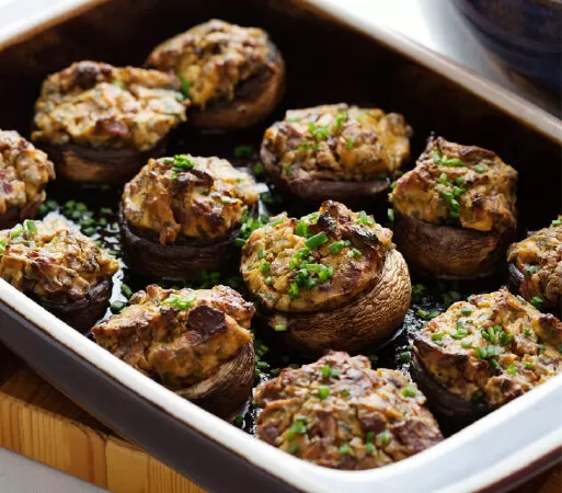 Thực đơn ăn nhẹ keto ngon nhất: Nấm nhồi