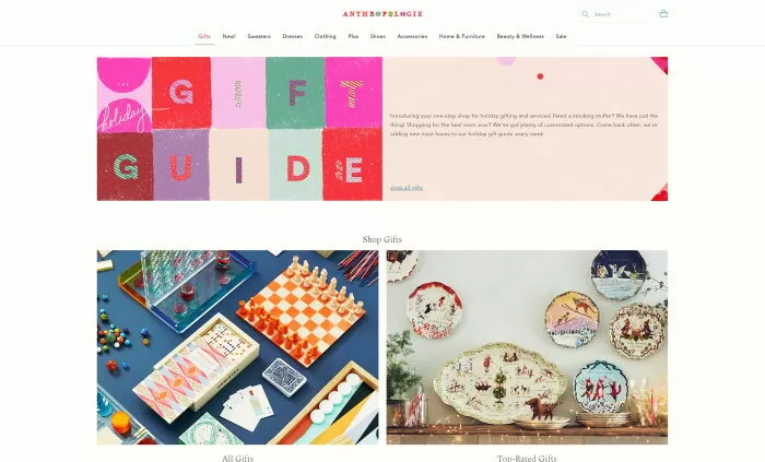 Website mua sắm tốt nhất cho mùa lễ tết: Anthropologie