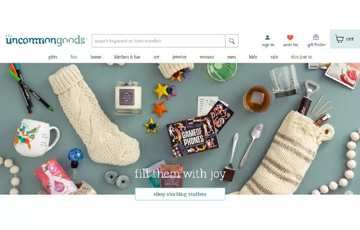 Website mua sắm tốt nhất cho mùa lễ tết: Uncommon Goods