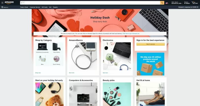 Website mua sắm tốt nhất cho mùa lễ tết: Amazon