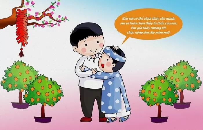 Chúc Tết thầy cô