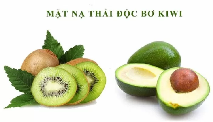 Thải độc da bằng mặt nạ quả bơ và kiwi