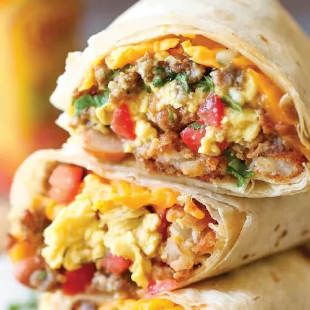 Công thức bữa sáng ngon nhất: Burrito lạnh ăn sáng
