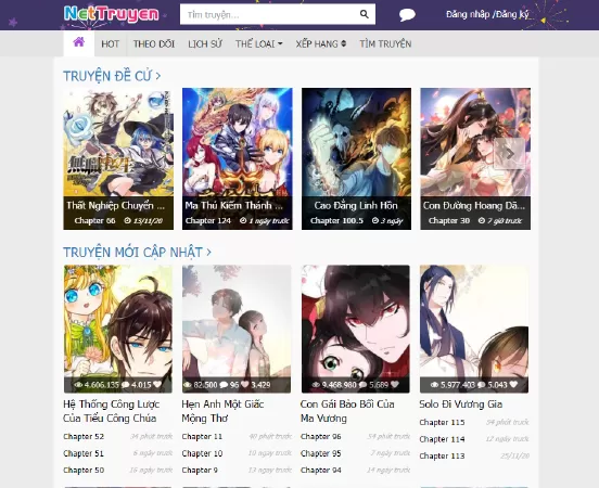 Web đọc anime hay nhất - Net Truyện