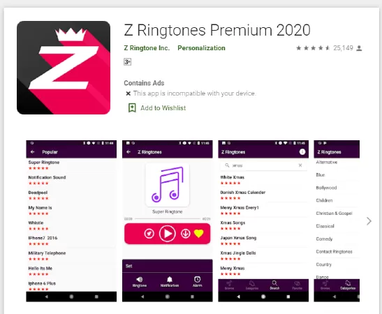 Ứng dụng nhạc chuông miễn phí tốt nhất cho Android: Z Ringtones