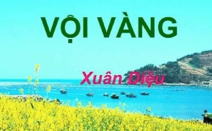 Bài văn phân tích Vội Vàng của Xuân Diệu - Bài văn số 4