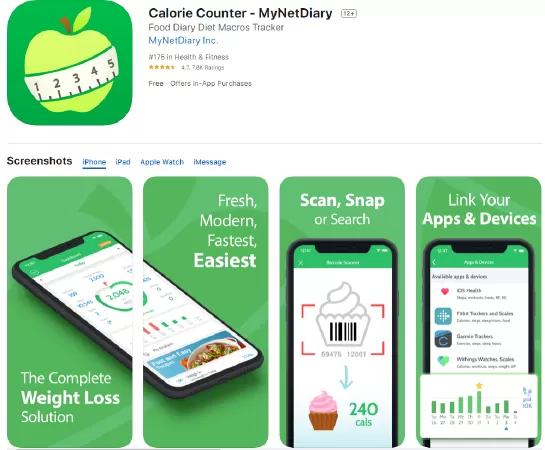 Ứng dụng giảm cân tốt nhất: MyNetDiary