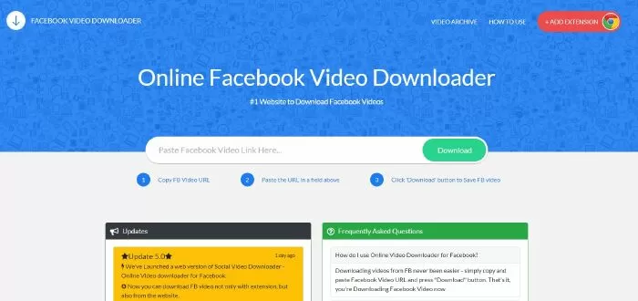 Trình tải video facebook tốt nhất: getfbvideo.net