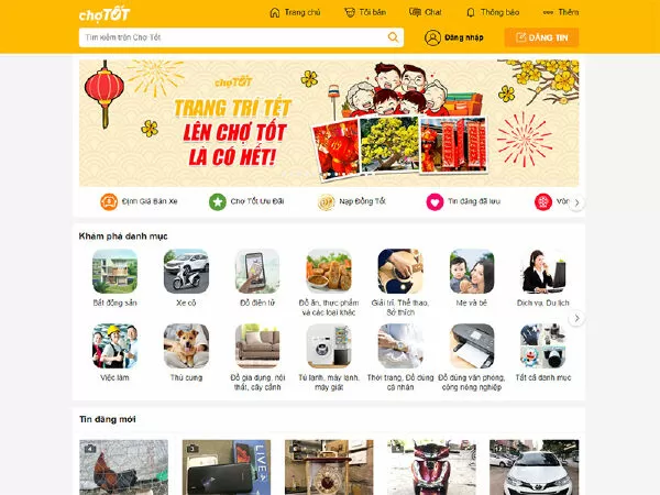 Website tìm nhà trọ chotot.com