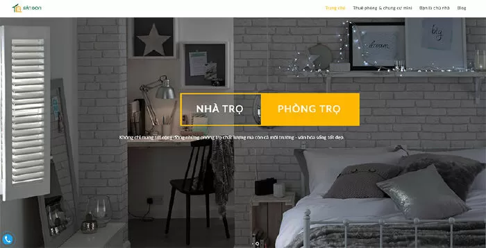 Website tìm nhà trọ Bandon.vn