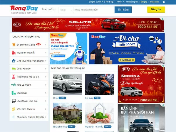 Website tìm nhà trọ Rongbay.com
