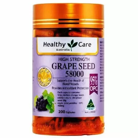 Thuốc uống bổ máu tinh chất hạt nho Healthy Care Grape Seed 58000