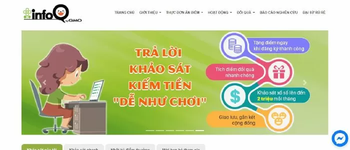 Trang web khảo sát InfoQ by GMO
