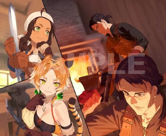 Nhân vật Eizo trong manga isekai Kajiya De Hajimeru Isekai Slow Life (Cuộc sống chậm ở thế giới khác bắt đầu tại Lò rèn)