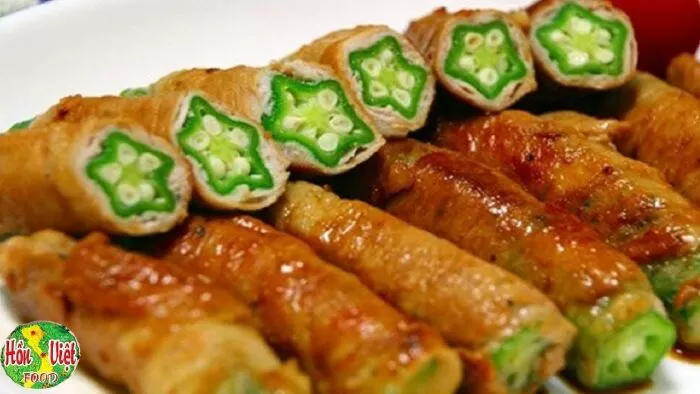 Váng đậu cuộn đậu bắp sốt chua ngọt