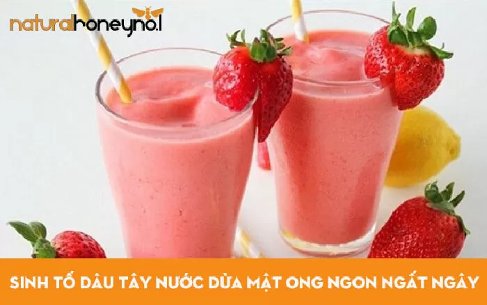 Sinh tố dâu tây cốt dừa