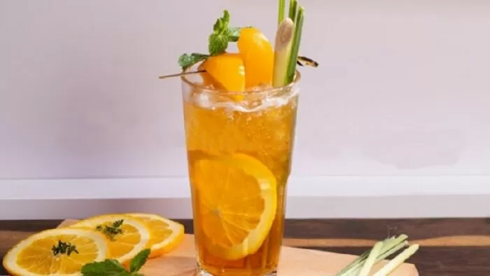 Trà đào chanh sả