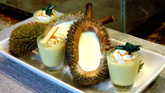Panna cotta sầu riêng
