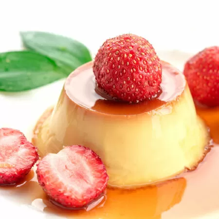 Bánh flan dâu tây