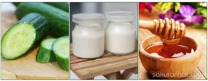 Mặt nạ mật ong, sữa và dưa chuột